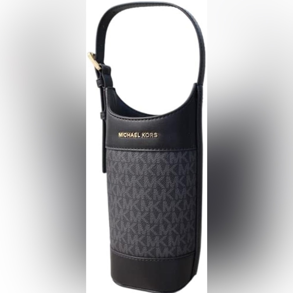 MICHAEL Michael Kors Black and Gray Wine Bottle Holder Giftables Bag
